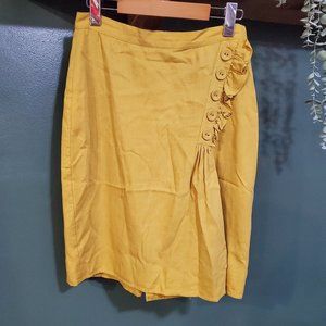 ⭐Host Pick⭐ Burlapp Anthropologie | Gorgeous Mustard Ruffle Skirt
